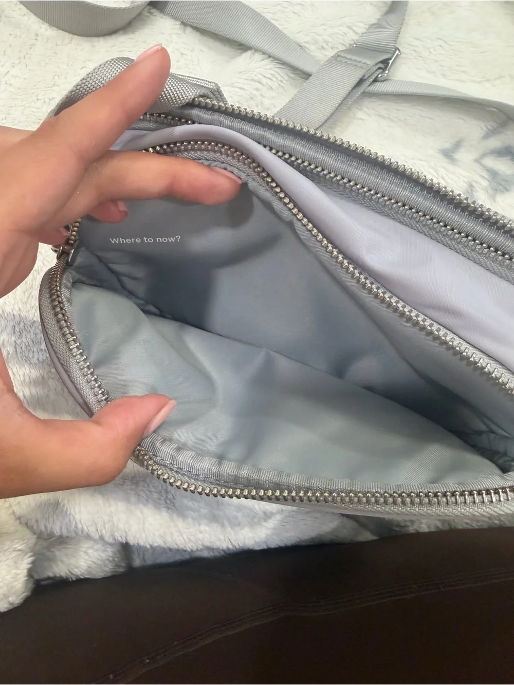 lululemon crossbody camera Gray Bag